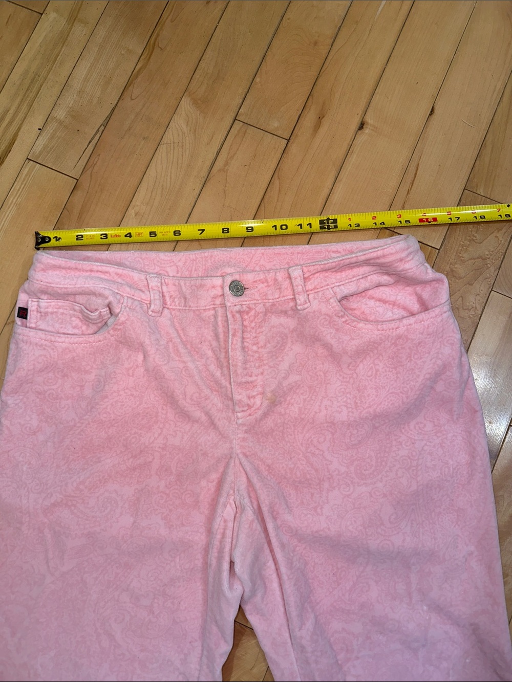 Vintage Ralph Lauren Pink Paisley Velvety Pants - Picture 5 of 9